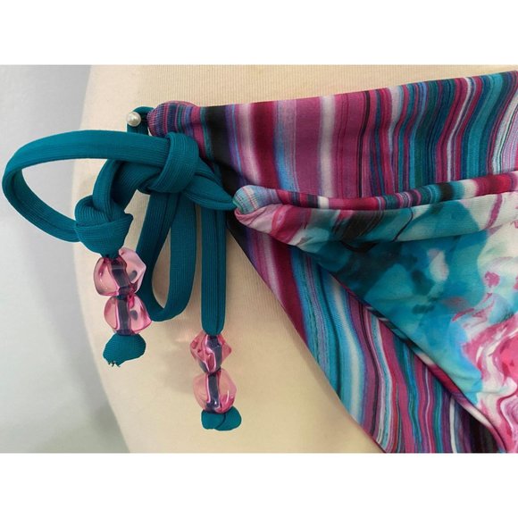 Seaglass & Stripes Reversible BECCA Halter Bikini - Picture 4 of 6